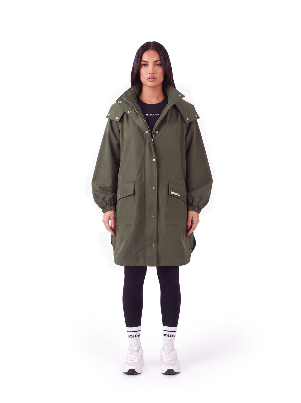 One Size Fits All Trench Jacket with zipper