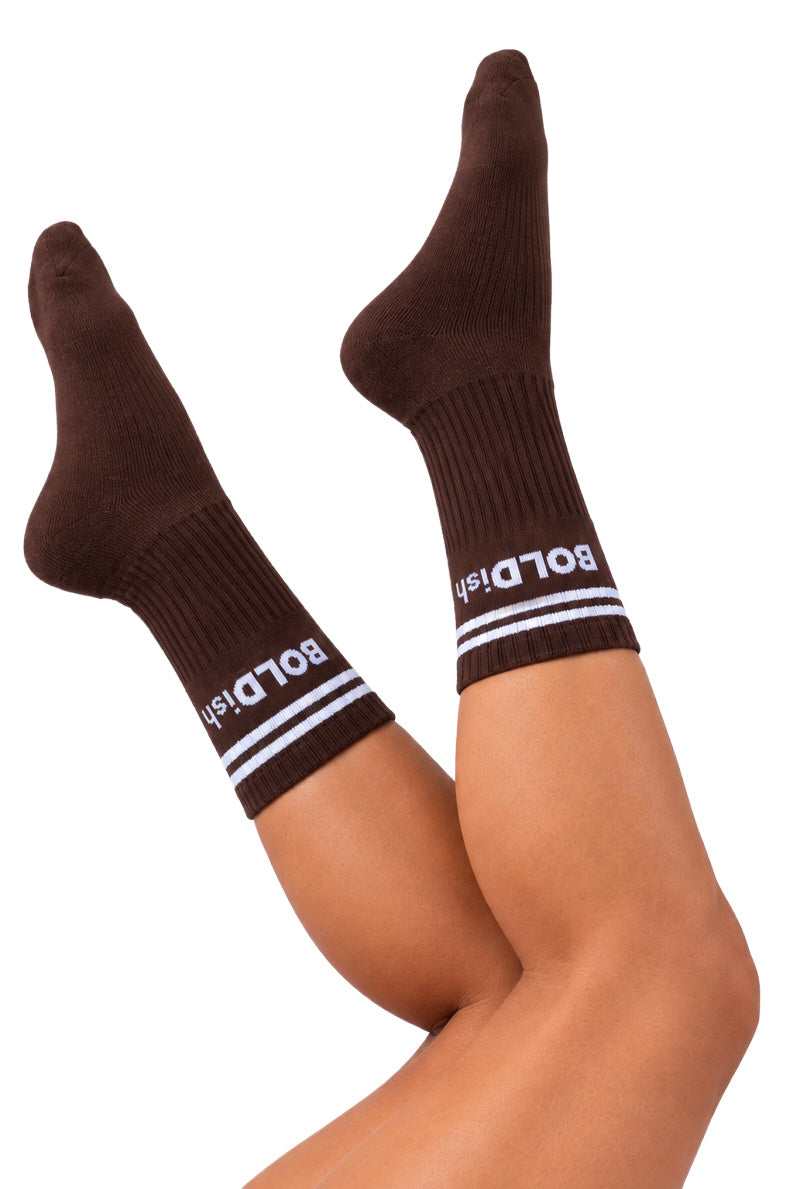 BOLDish Striped Crew Socks