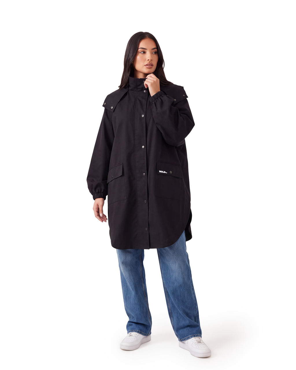 One Size Fits All Trench Jacket with zipper