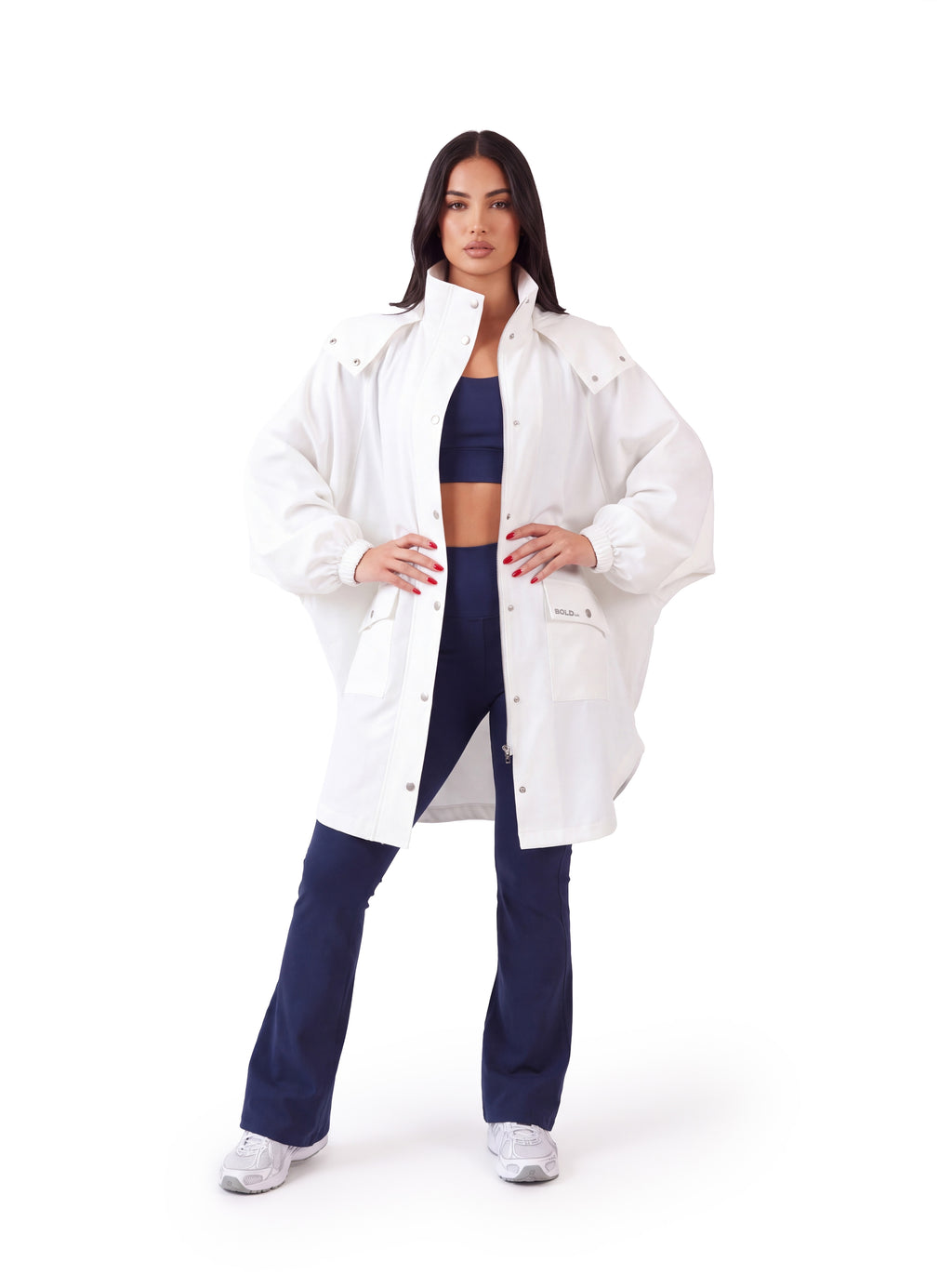One Size Fits All Trench Jacket with zipper