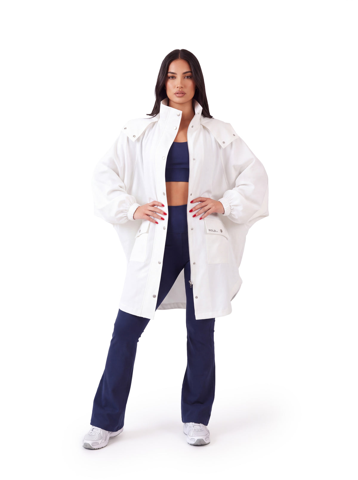 One Size Fits All Trench Jacket with zipper