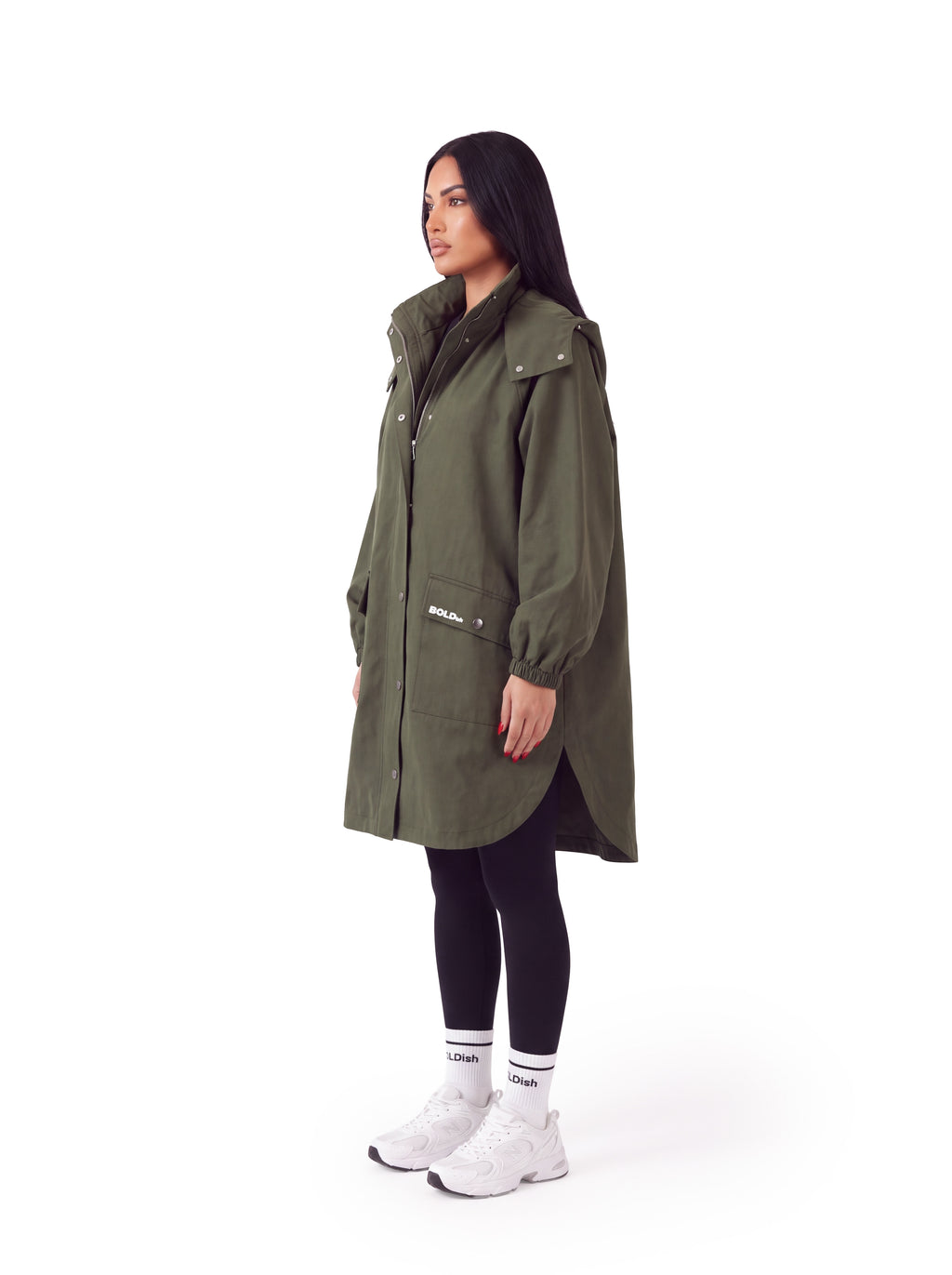 One Size Fits All Trench Jacket with zipper