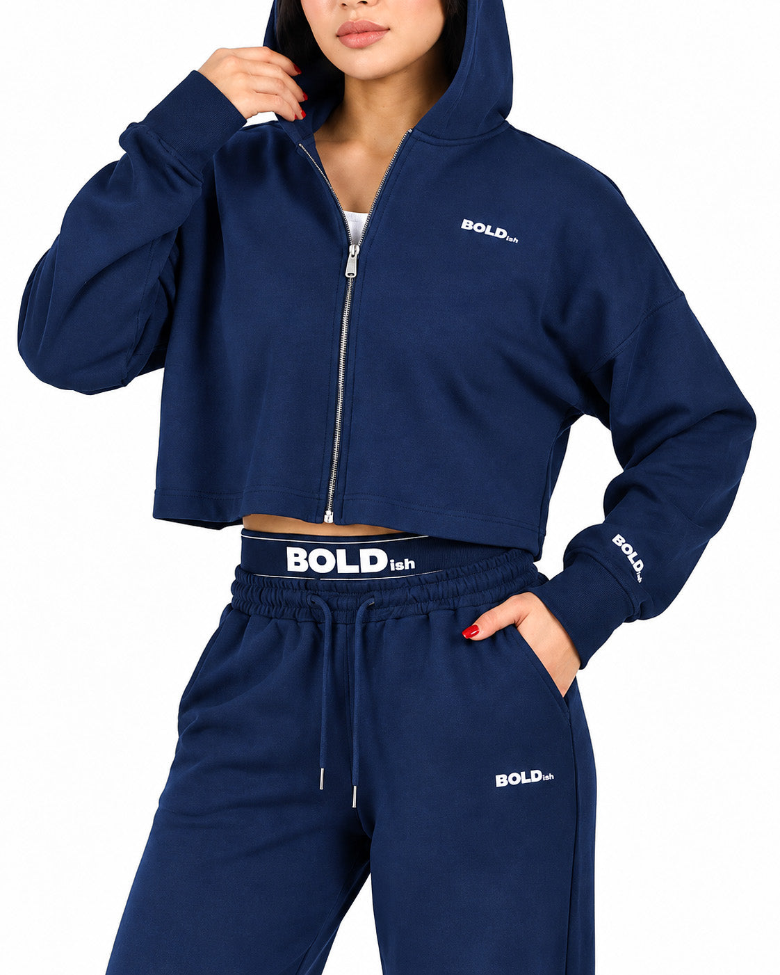 BOLDISH ZIPPERED CROP TOP